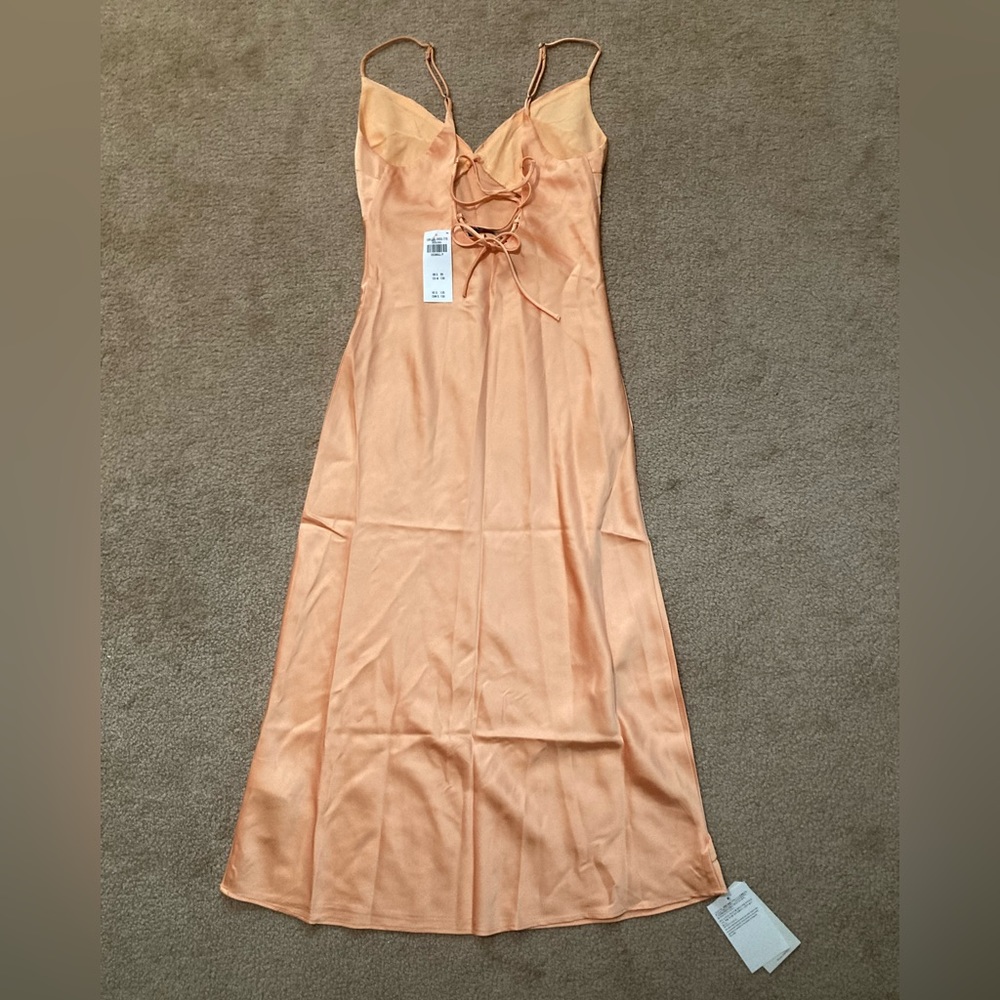 Petite Abercrombie satin midi dress